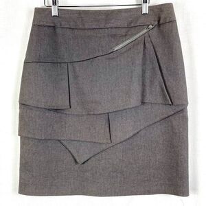 Larry  Levine SPT Pencil Skirt Size 10 Gray Tiered